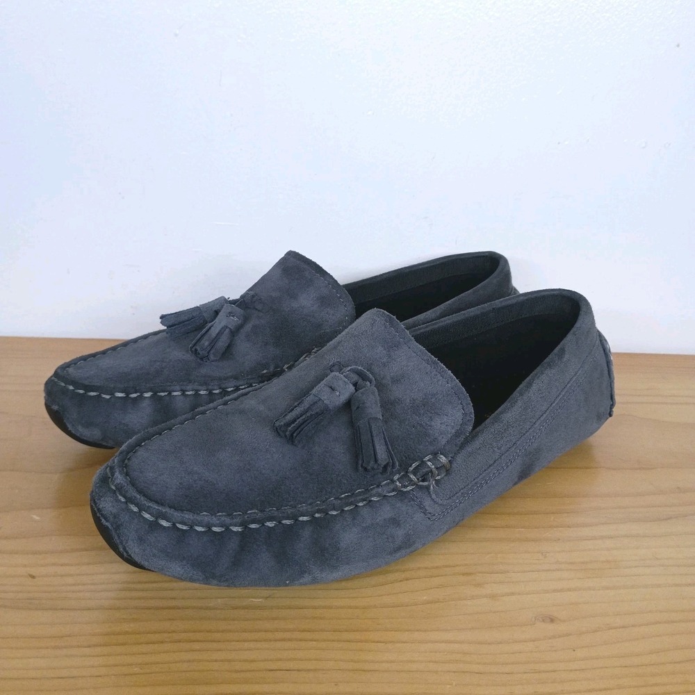 Women's Cole Haan Grey Suede Driving Moccasin Loafers Slip On Shoe Size 6.5 B